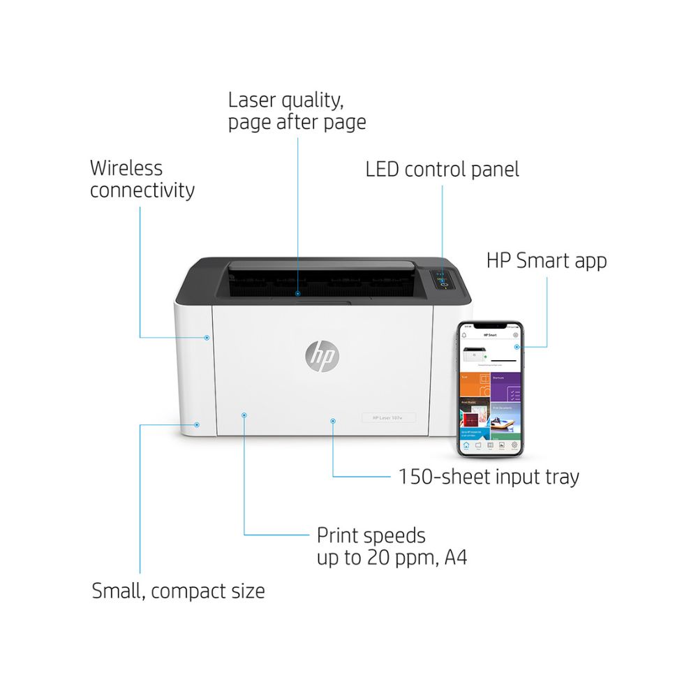 HP Laser 107w Printer - Image 2